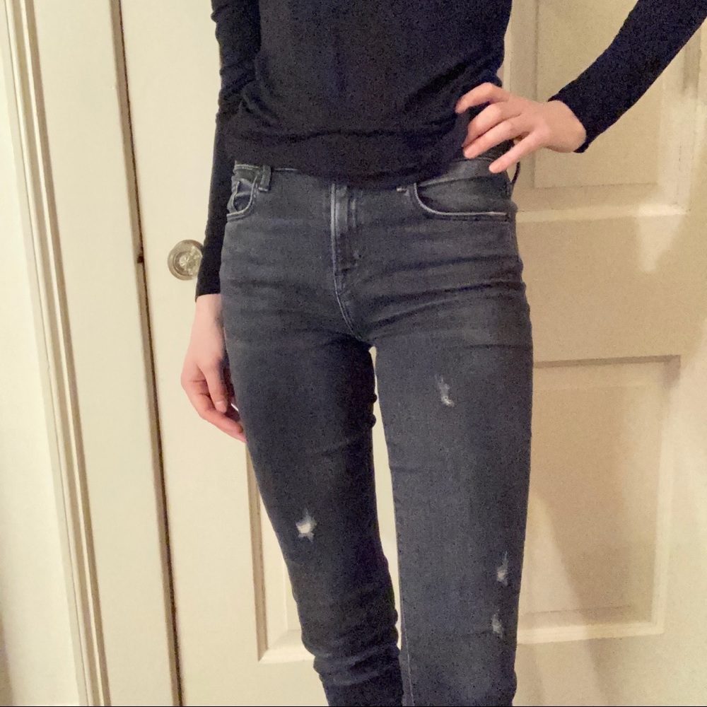 *DONATED* VINCE | Grey Distressed Skinny Jeans - Picture 1 of 16